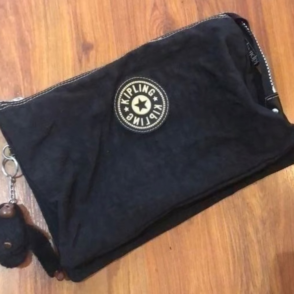 Kipling Black Toiletry Bag with Logo